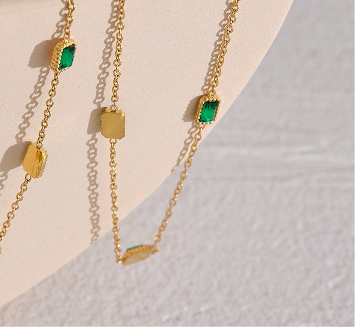 GIOIA Dainty emerald bracelet