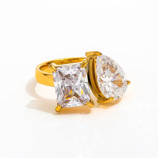 Duo gem ring