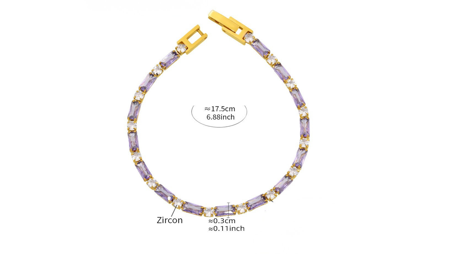 GIOIA "Perlie" Purple Tennis Bracelet