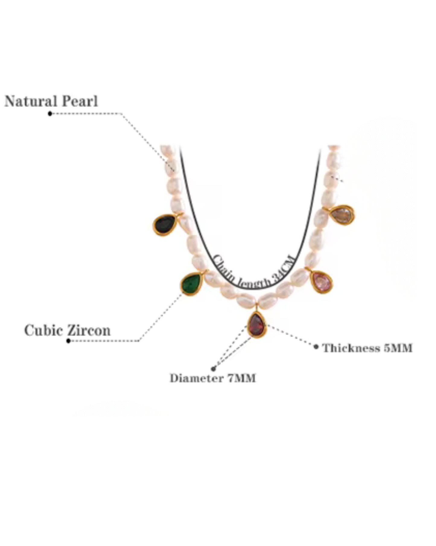 GIOIA "Elidi' Natural Pearl Necklace