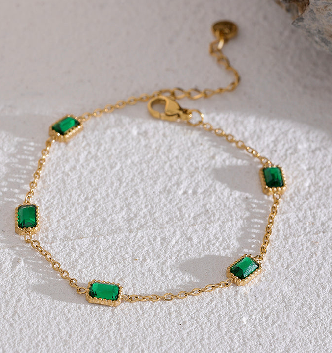 GIOIA Dainty emerald bracelet