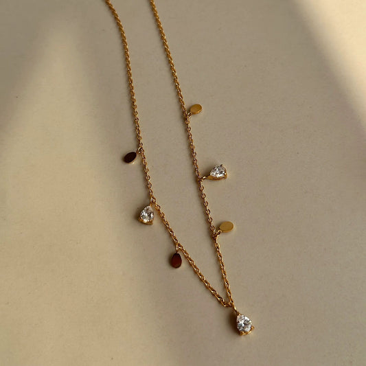 GIOIA teardrop stone necklace