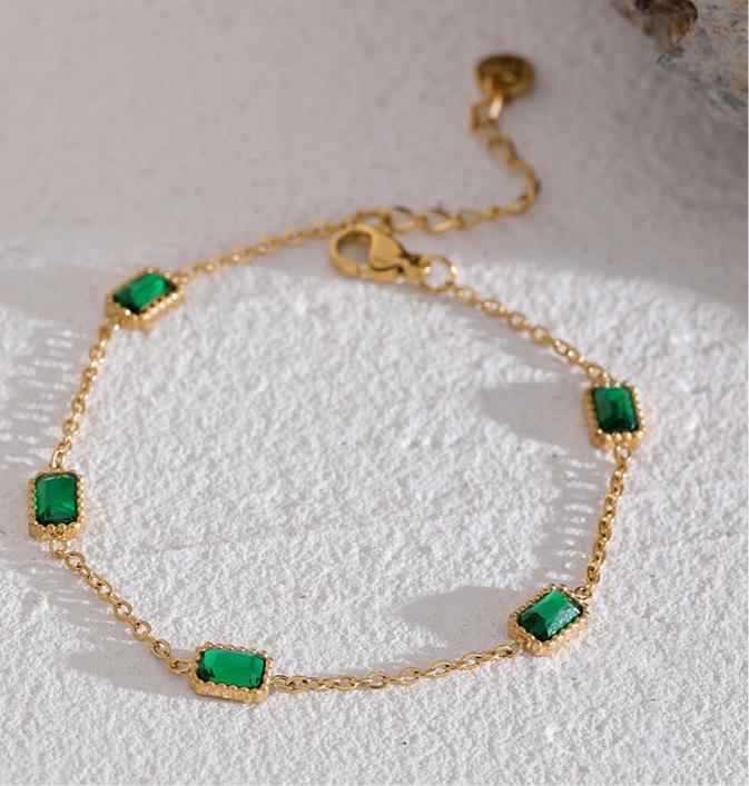 GIOIA Dainty emerald bracelet