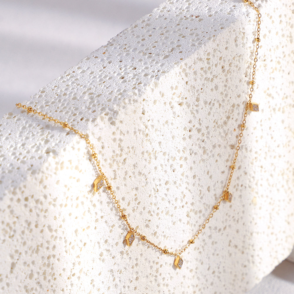 GIOIA Minimal diamond drop necklace