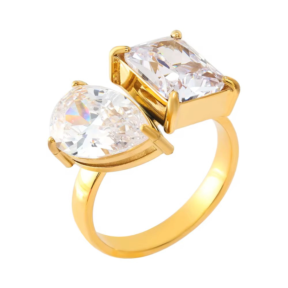 Duo gem ring