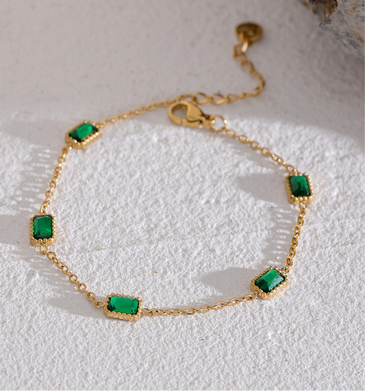GIOIA Dainty emerald bracelet