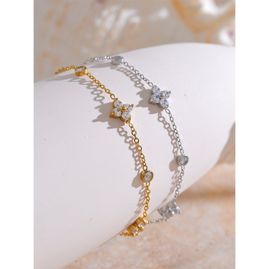 GIOIA Dainty clover bracelet