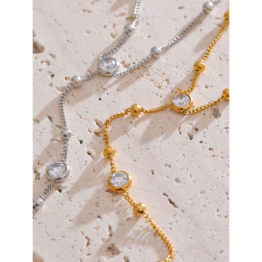 "Onyx" gem handchain