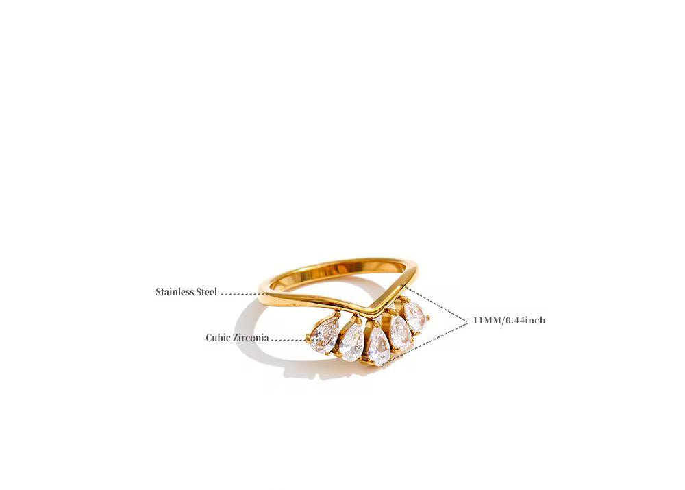 GIOIA " Water Droplet " Ring