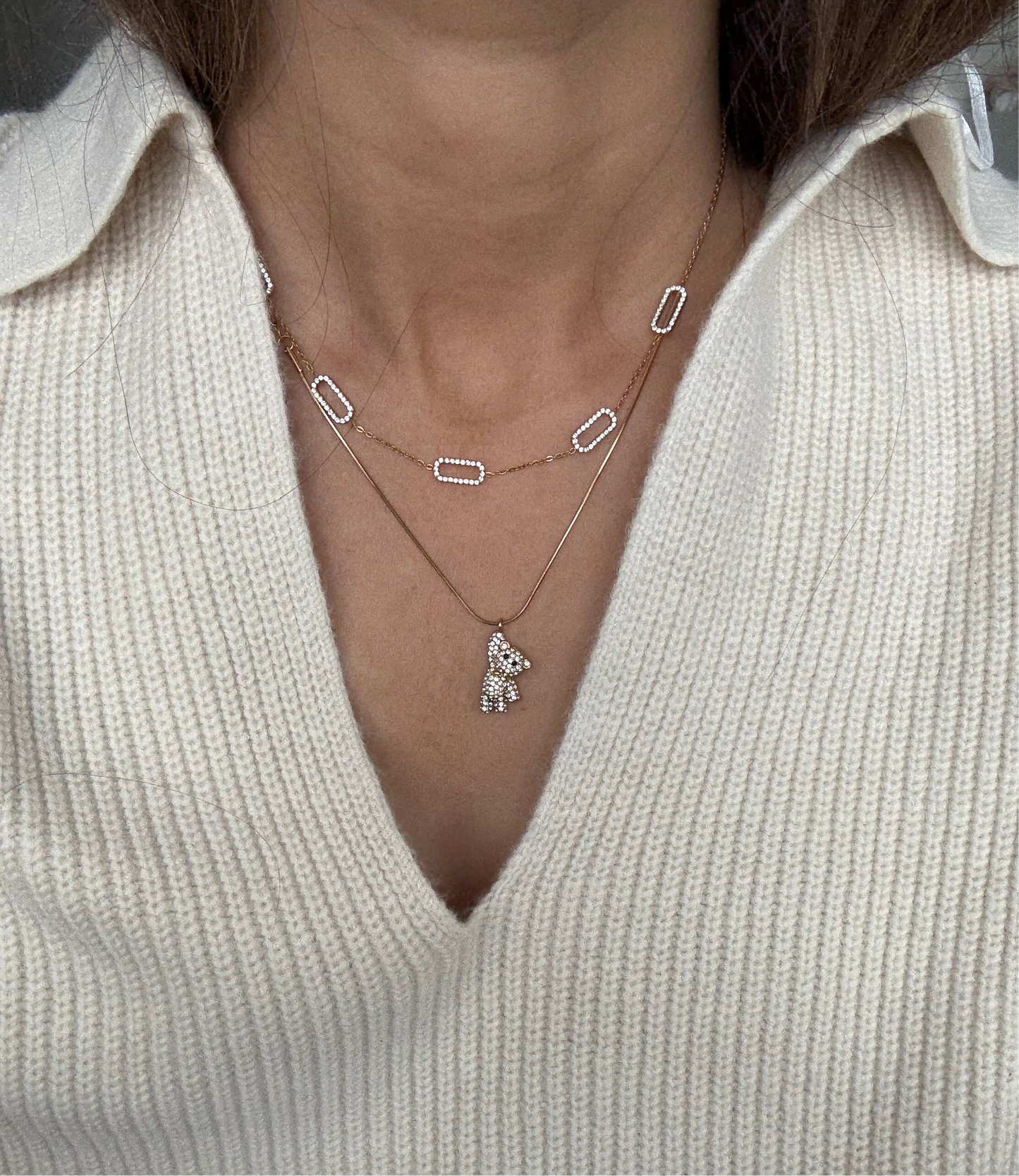 GIOIA Cubic Link Necklace
