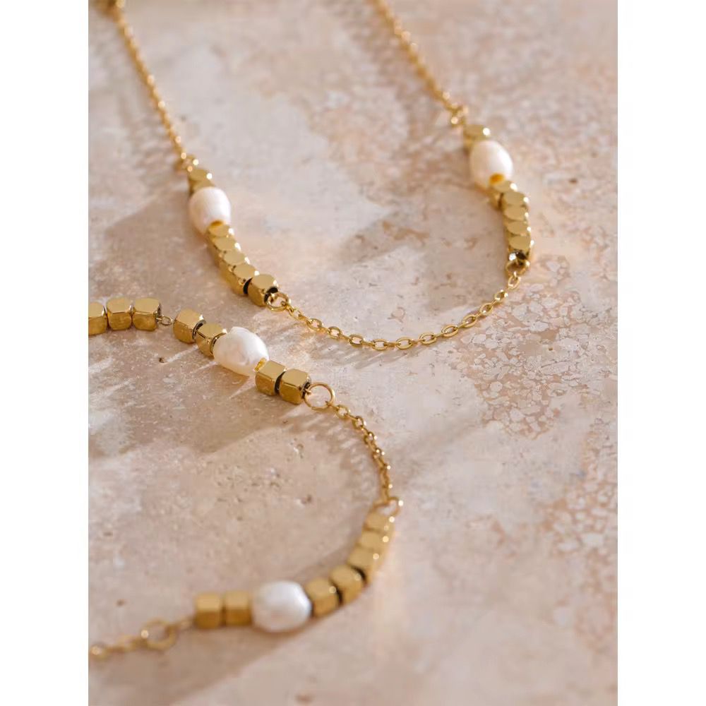 "Mya" Pearl Chain Necklace