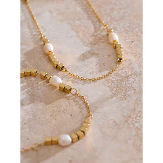 "Mya" Pearl Chain Necklace