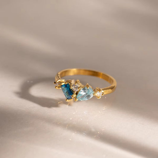 GIOIA Aqua stone ring