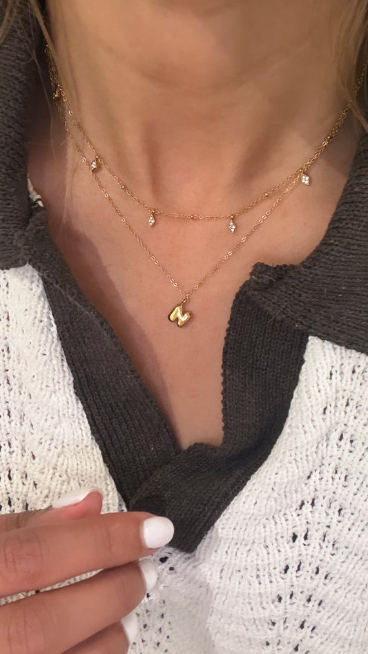 GIOIA Minimal diamond drop necklace