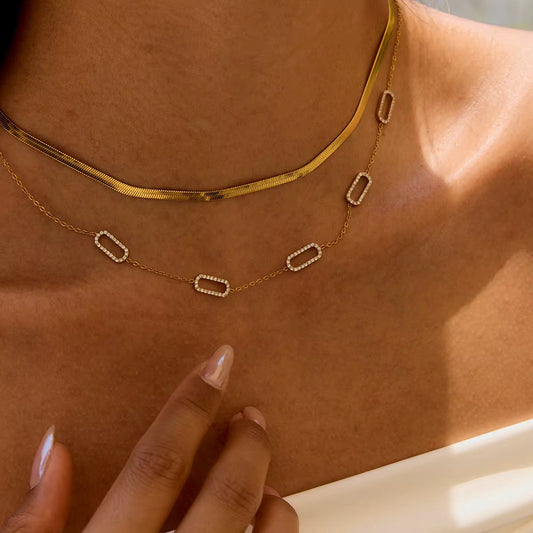 GIOIA Cubic Link Necklace