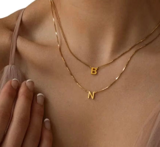 Dainty letter necklace