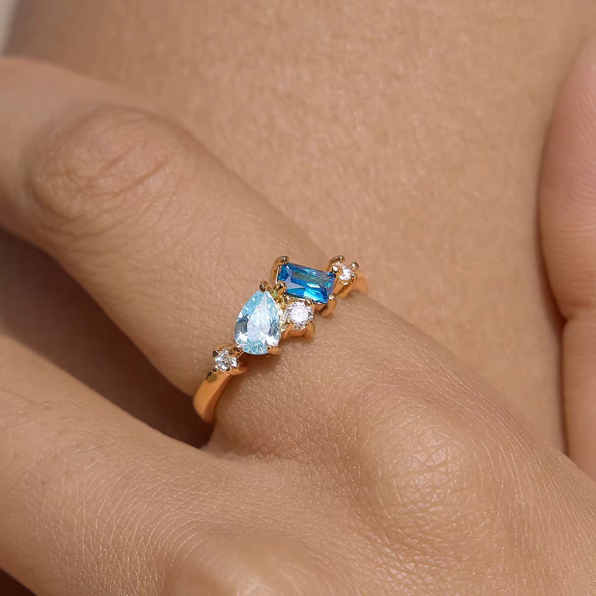 GIOIA Aqua stone ring