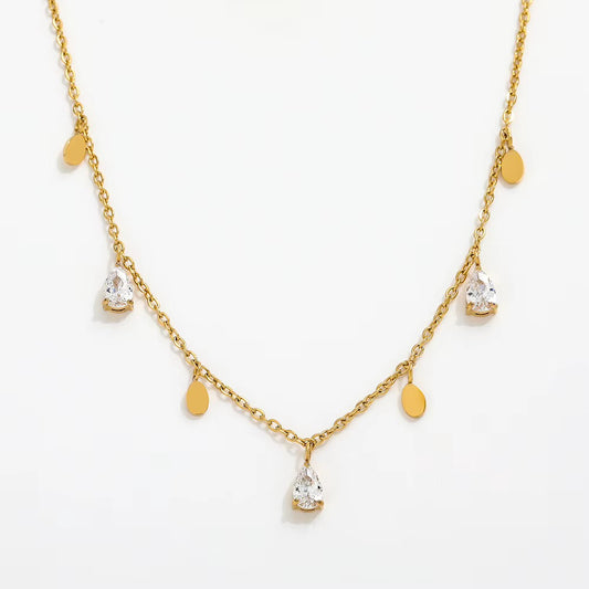 GIOIA teardrop stone necklace