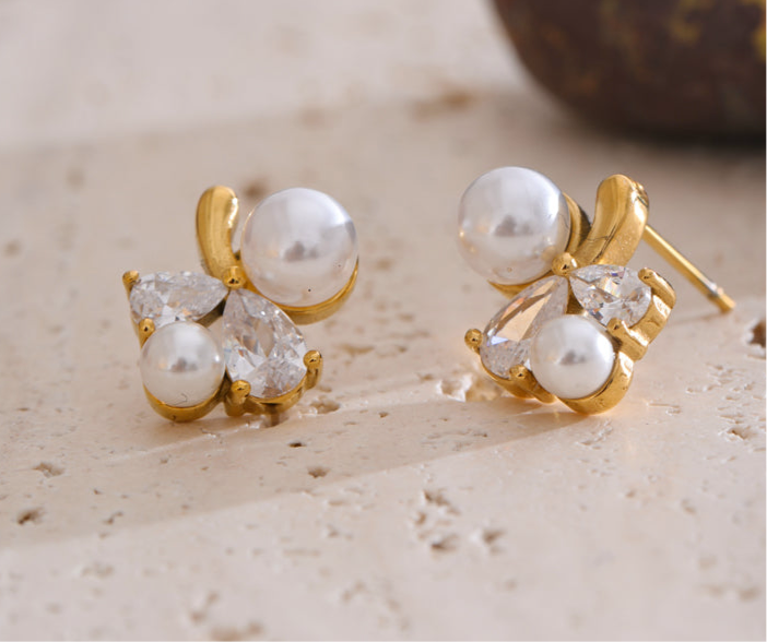 "Kelsey" Earrings-Gold