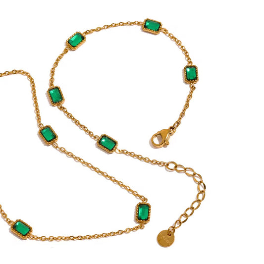 GIOIA Emerald square necklace