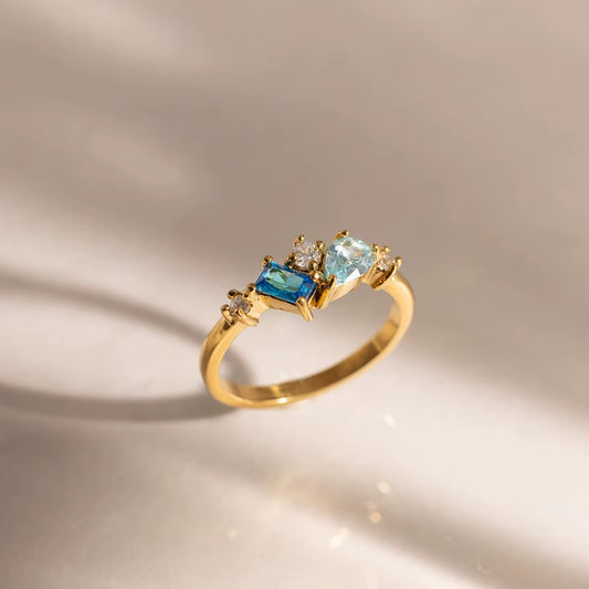 GIOIA Aqua stone ring