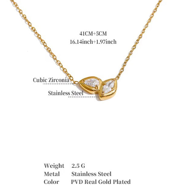 GIOIA Cluster stone pendant