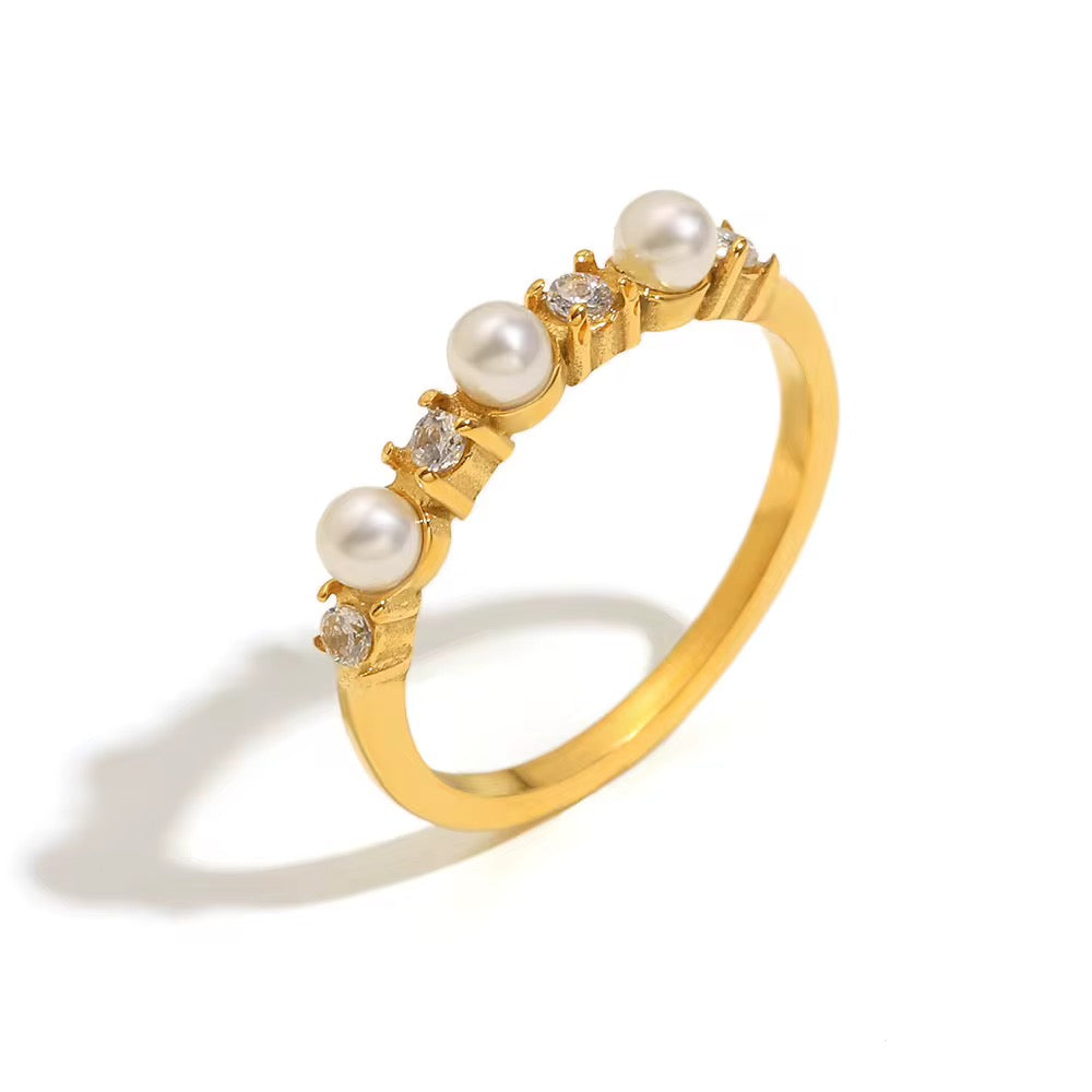 GIOIA Pearl band ring