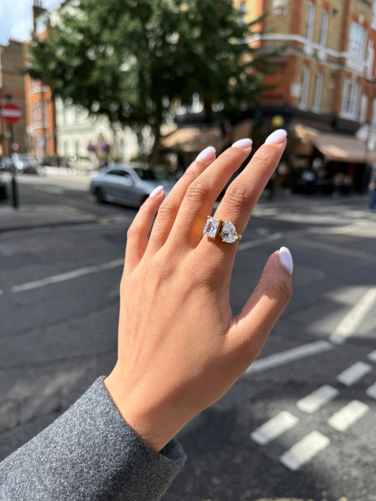 Duo gem ring