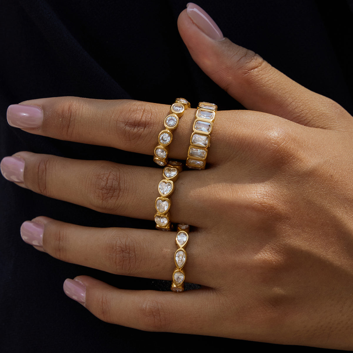 GIOIA "Melek" Teardrop tennis ring