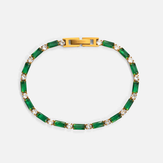 GIOIA "Perlie" Green Tennis Bracelet