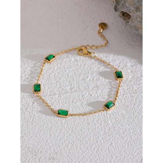 GIOIA Dainty emerald bracelet