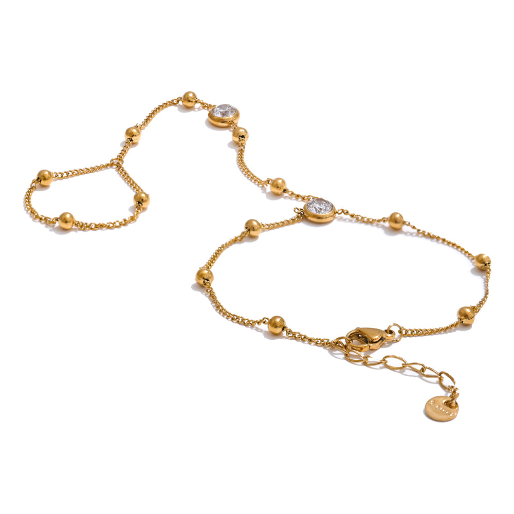 "Onyx" gem handchain