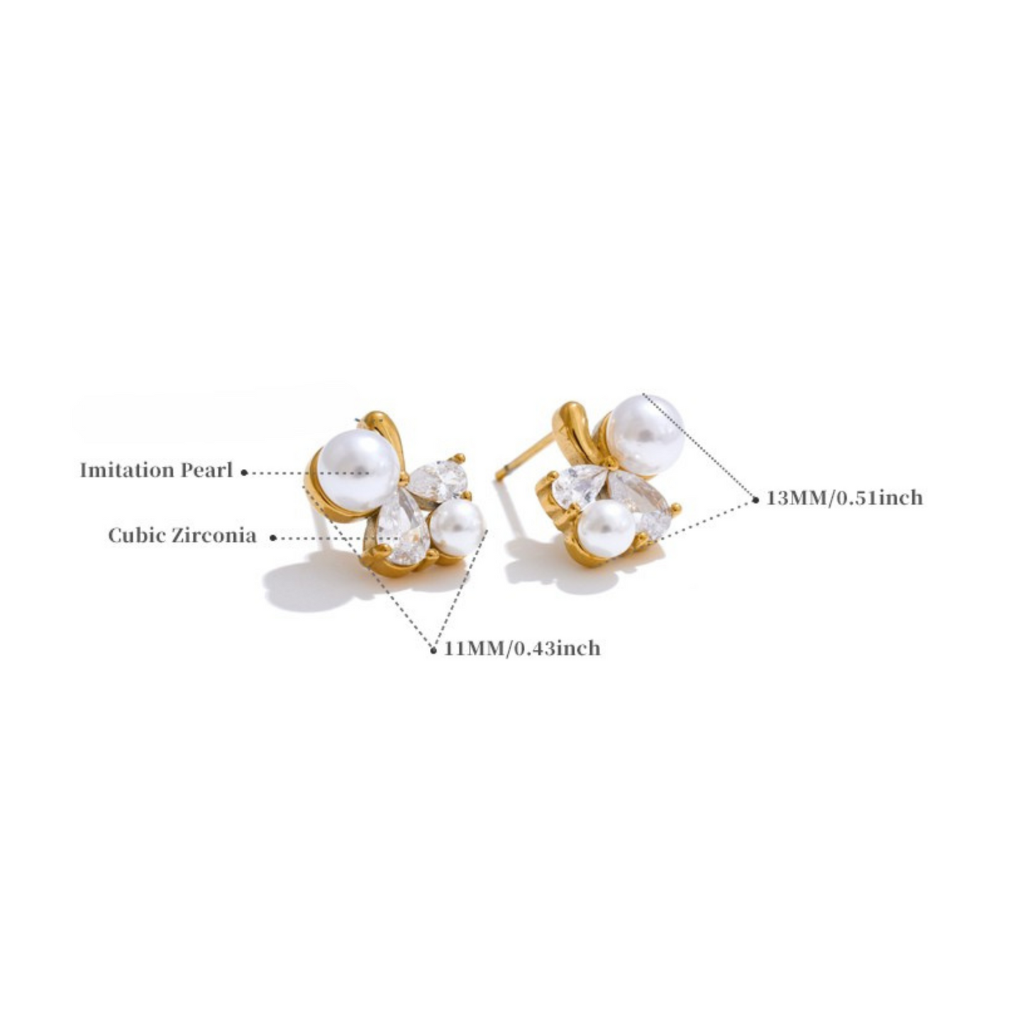 "Kelsey" Earrings-Gold