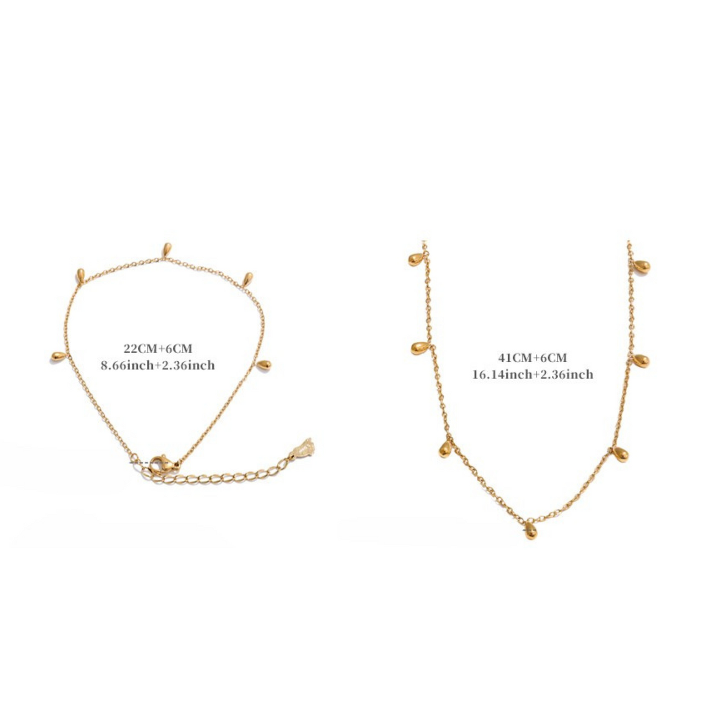 "Ola" teardrop chain
