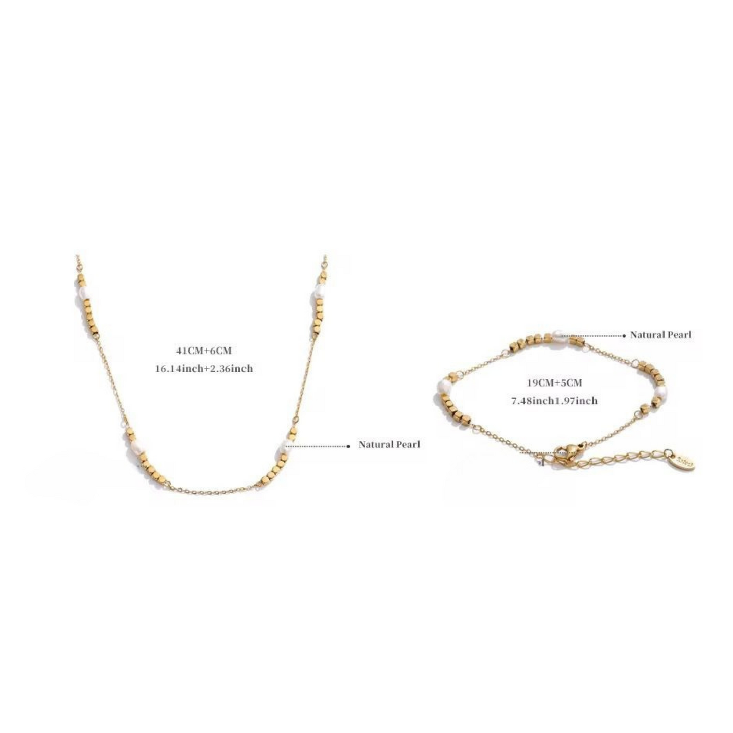 "Mya" Pearl Chain Necklace