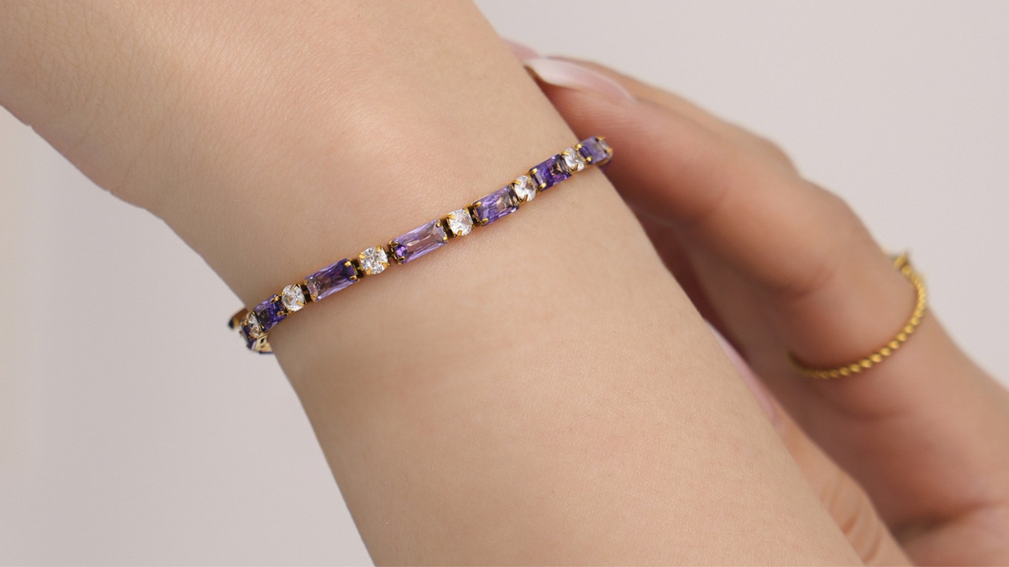 GIOIA "Perlie" Purple Tennis Bracelet