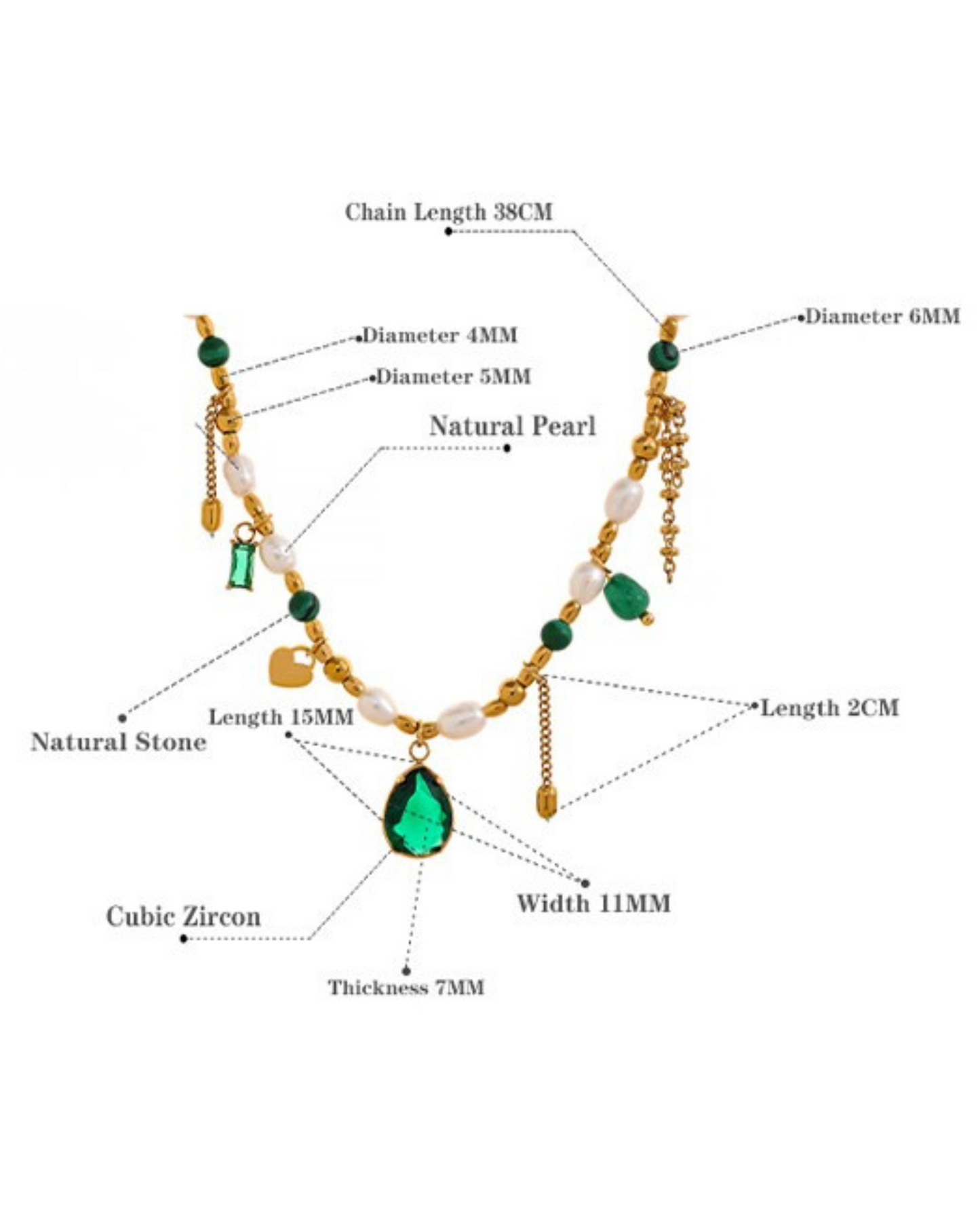 GIOIA "Jade" Natural Pearl Necklace