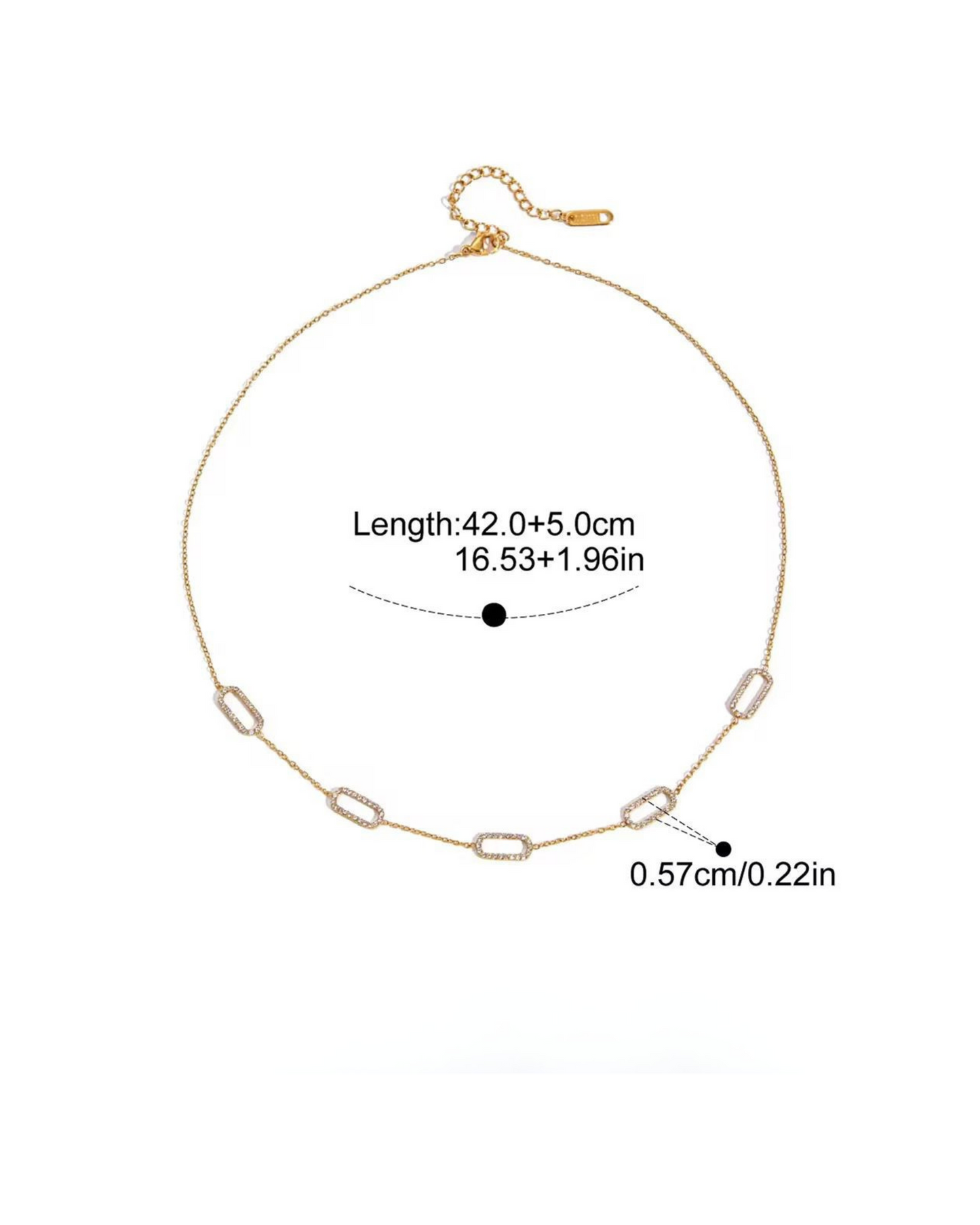GIOIA Cubic Link Necklace
